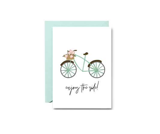 Just a Note - Enjoy the Ride Bike Greeting Card