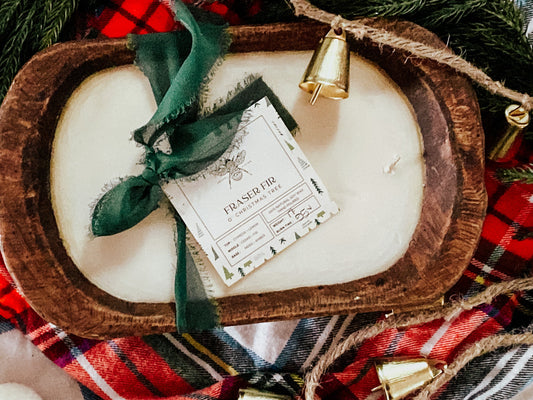 Limited Edition - Fraser Fir - Hand Poured Wood Bowl Candles