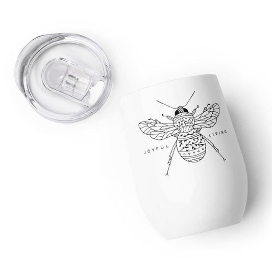 Joyful Bee Wine tumbler