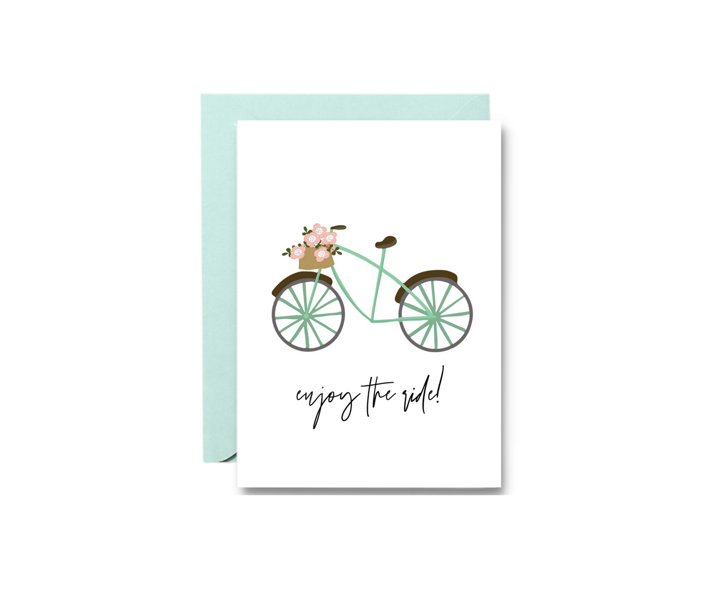 Just a Note - Enjoy the Ride Bike Greeting Card