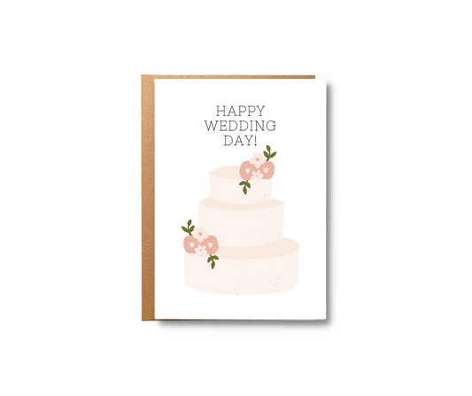 Wedding Happy Day Cake Greeting Card
