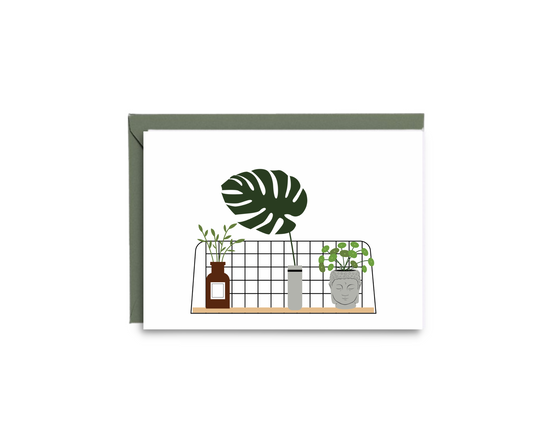 House Plants Boho Greeting Card